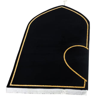 Couple Prayer Rug Set Thick Flannel Muslim Mat with Heart