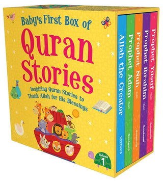 Baby's First Box of Quran Stories Volume 1 (5 Board Books Set)