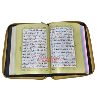 The Holy Quran with Colour Coded Tajweed Rules (Medium Size) (Persian/Urdu/Indian script) With Zipper Case