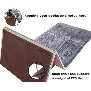 Prayer Rug with Back Support Foldable Meditation Floor Chair