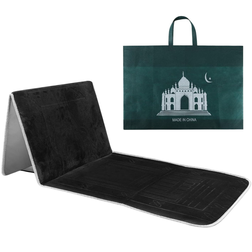 Prayer Rug with Back Support Foldable Meditation – DARUSSALAM US