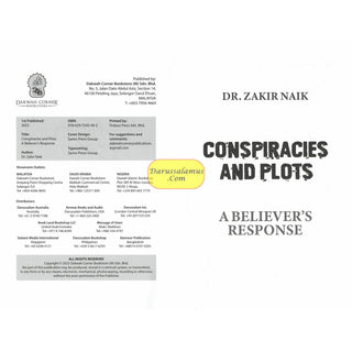 Conspiracies And Plots - A Believer's Response
