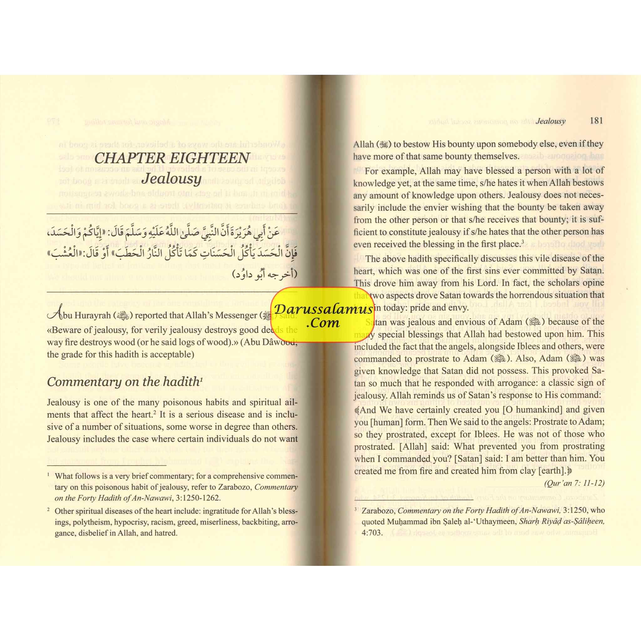 Hadith Commentary Forty Hadiths on Good Moral Values with Short Commentaries – DARUSSALAM US