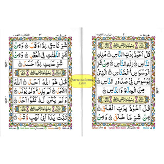 Juzz Amma Colour Coded Tajweed Rules (Arabic Language), Rules Explained in English