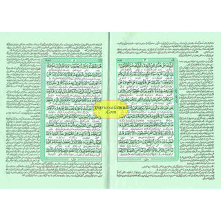 Mushaf Madinah-Al Quran Al-Kareem(Green Paper-Large size) Translation of The Meanings of  Quran and tafseer in The Urdu Language