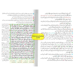 Tajweedi Quran with Urdu Tajweed Rules 16 Lines 8.5 x 6.0 Inch (7B) Hafzi Tajweedi, Medium Size,Standard Print