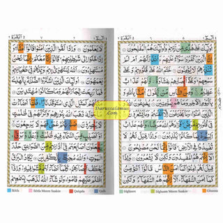 The Holy Quran with Colour Coded Tajweed Rules (Arabic and English Edition)