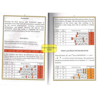 The Holy Quran with Colour Coded Tajweed Rules (Arabic and English Edition)