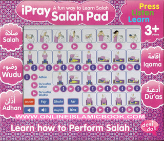 ipray Salah Pad For Girl ( A Fun Way To Learn Salah ) By Desi Doll Company