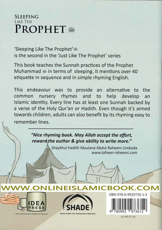 Sleeping Like the Prophet 40 Prophetic Traditions in Poetic English By Moin Uddin Khan