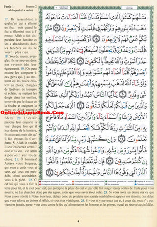 Tajweed Quran in French Translation (Coran Al-Tajwid) Avec Traduction Des Sens En Francais