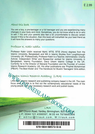 The Handbook for Muslim Teenagers,Boys Edition By Professor K. Kabir Uddin