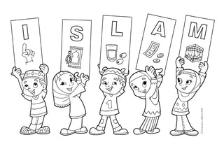 Learning Islam Through Colouring Books For Childrens (5 Books Set)