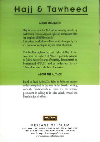 Hajj & Tawheed By Dr. Saleh As-Saleh