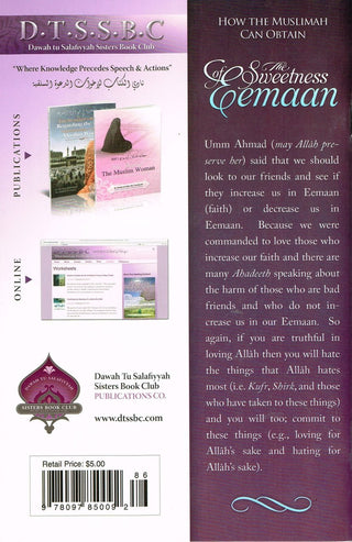 How the Muslimah Can Obtain the Sweetness of Eemaan By Ustaadhah Umm Ahmed Salwaa Subki